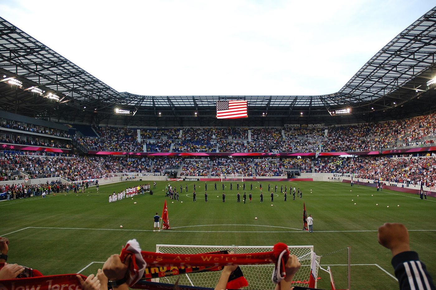 Sports Illustrated Stadium from behind the goal